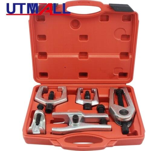 5pcs Front End Service Tool Kit Ball Joint Tie Rod Set Pitman Arm Puller Remover