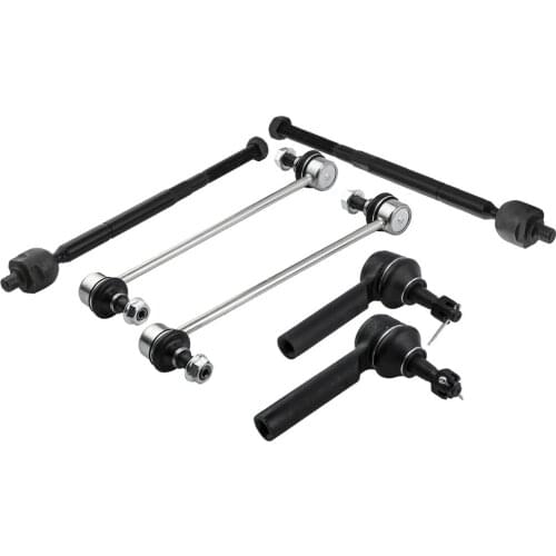 Tie Rod End Inner Outer Kit w/ Sway Bar Links LH RH for DODGE JOURNEY 2009-15 All Models Driver Passenger Side Sway Bar End Link