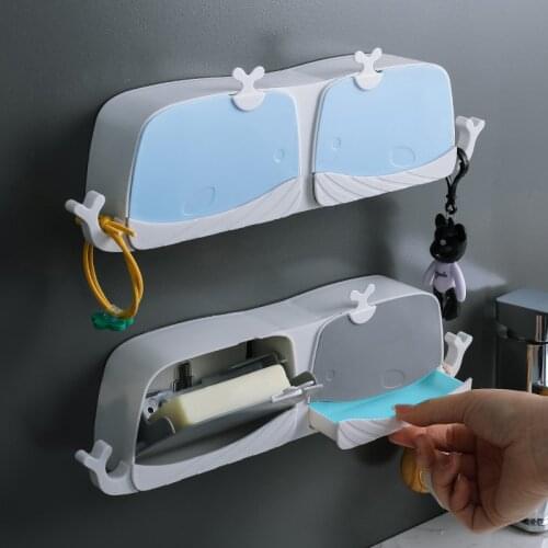 Soap Dish Paste Wall Mounted Soap Holder Toilet Storage Rack Punch-free Detachable Storage Disk Bathroom Accessories Soap Box