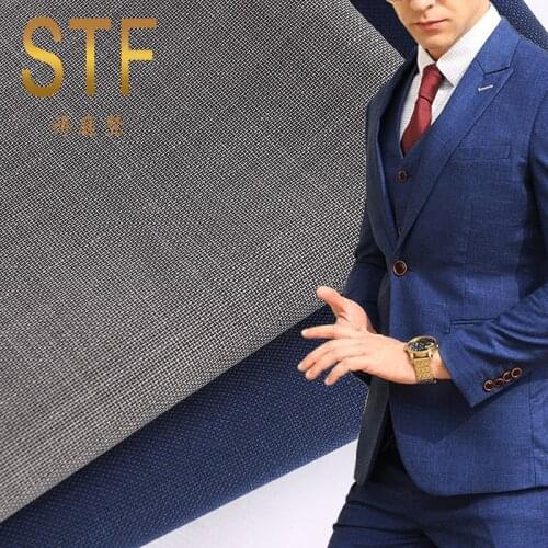New Spring and Autumn Fashion Business Mens Suit Fabric Worsted Wool Trousers Fabric Spot Factory Direct Sales