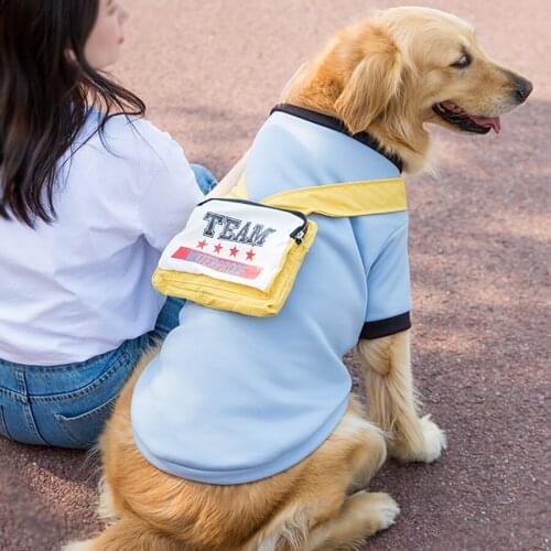Pet Clothes Dog Sweatshirt With Schoolbag Pet CasualAutumn Clothes Jacket For Medium Large Dogs Cats Pet Fashion Cute Clothes