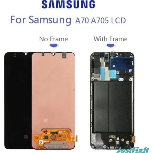 Original 100% SUPER AMOLED For Samsung Galaxy A70 A705DS LCD A705 A705F SM-A705F LCD Display Screen Digitizer