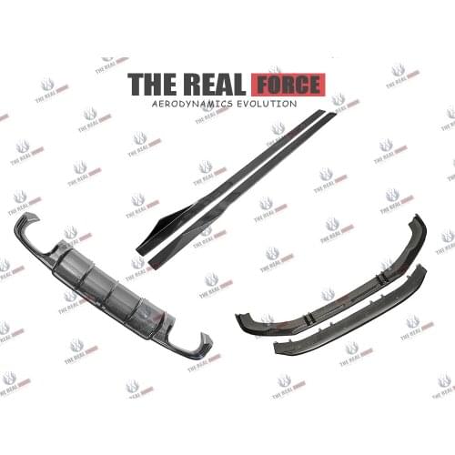 Suitable For 19-20 Audi S4 TRF-VI Carbon Fiber Full Lip Body Kit - Front Rear Lip Diffuser Side Skirts