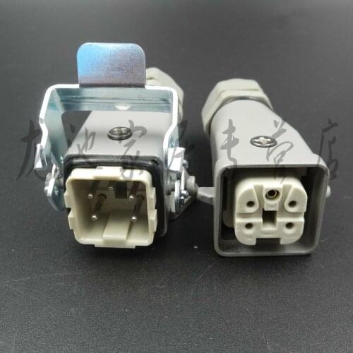 Heavy Load Connector H3A-HA-004+1 Surface Mounted Horizontal Plug Socket 5 Core Heat Flux Avenue 10A