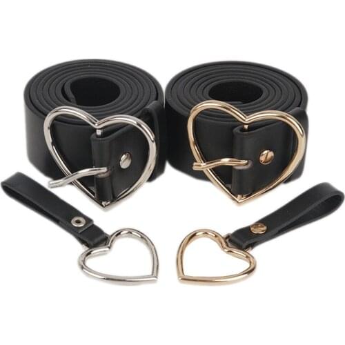 Fashion PU Leather Belts for Women Metal Heart Buckle Corset female Belt Wedding Party Dress Decor Waistband Ladies Belts 105cm