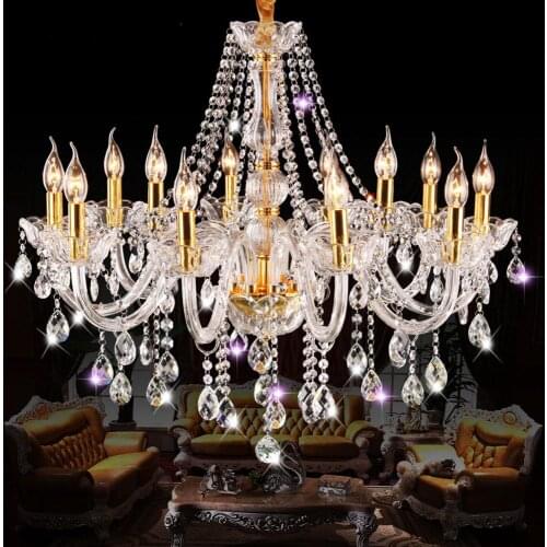 Luxury Hotel Villa living roon bedroom dining roon kids room lights cloakroom European-style candle crystal chandelier lamps