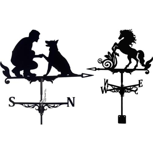 Deluxe Weathervane with Dog Horse Animals Ornament Weather Vane