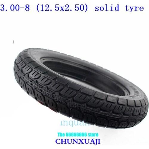 3.00-8 Non-inflatable solid tyre 12.5 x 2.50 tyre for Mini Motorcycle Electric vehicles suitable for hub groove width of 30-35MM