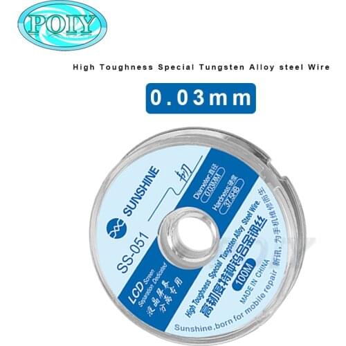 Sunshine SS-051 LCD Screen Separation Wire Ultrafine 0.03MM Cutting Steel Wire For iPhone Samsung LCD Screen Refurbish Cut Tools