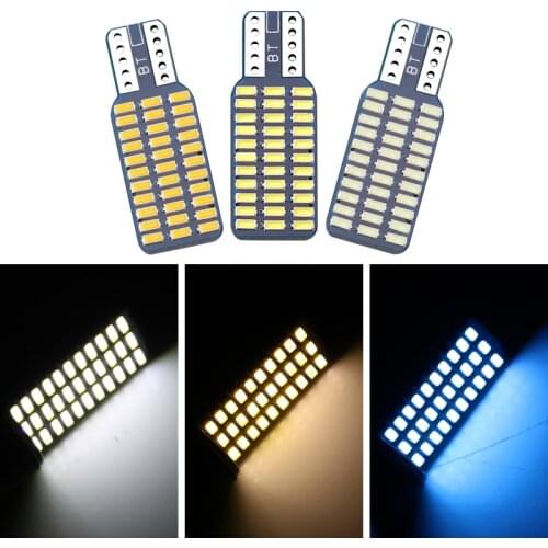 100pcs T10 W5W LED Bulbs Car Led Interior Light Auto Dome Lamp 3014SMD Reading Map Bulb Warm White Ice Blue 5w 12V Diode For Car
