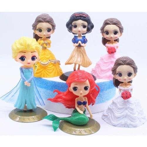 Disney Princess Theme Cake Ornaments Cake Cupcake Toppers Cake Flag Girls Birthday Party Cake Decoration Anniversaire Supplies