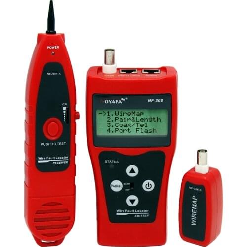 Measure Network LAN Cable Length NOYAFA NF-308 Wire Tracker BNC RJ45 RJ11 Ethernet Cable Tester Monitoring Cable Continuity Test