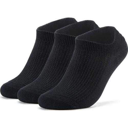 Xtep 3 Pairs Of Boat Socks Mens Cotton Socks Sports Sweat-absorbent Elastic Socks Breathable Deodorant Socks 879139530017