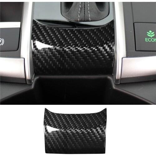 Fit for Honda Civic 10th 2016-2021 Real Carbon Fiber Gear Shift Lower Panel Cover Decorative Trim Interior Car Accessories