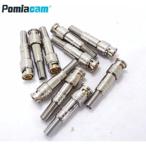 2/4/8pcs BNC Male Connector for RG-59 Coaxical Cable Adapter for CCTV Camera BNC Connector Brass End Crimp Cable Screwing