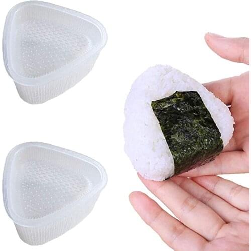 2Pcs/Set DIY Sushi Mold Onigiri Rice Ball Food Press Triangular Sushi Maker Mold Japanese Bento Accessories Kitchen Gadget Sets