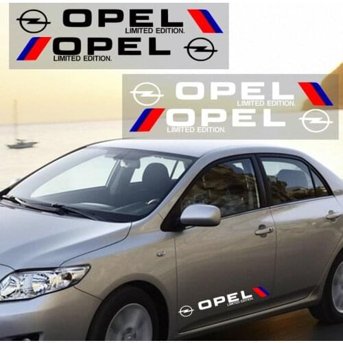 2pcs Car Body Sticker Car Badge Decoration Decal Door Sticker for Opel Astra H G J Insignia Mokka Zafira Corsa Vectra C D