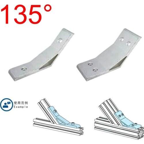 4/10 Pieces 135 Degree Corner Brackets Silvery Black 2020 3030 Joint Bracket