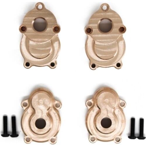 4Pcs Brass Rear Portal Drive Housing Cover (Inner & Outer) for YK4102 YK4103 YK4082 YiKong RC Crawler Upgrade Parts