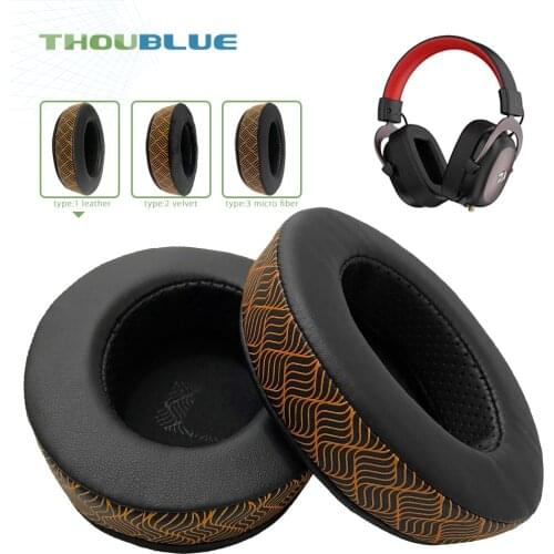 THOUBLUE Ear Pads Cushions Temperature Color Changing Earpads Replacement For Redragon H510 Zeus,H520 Icon,H710 Helios