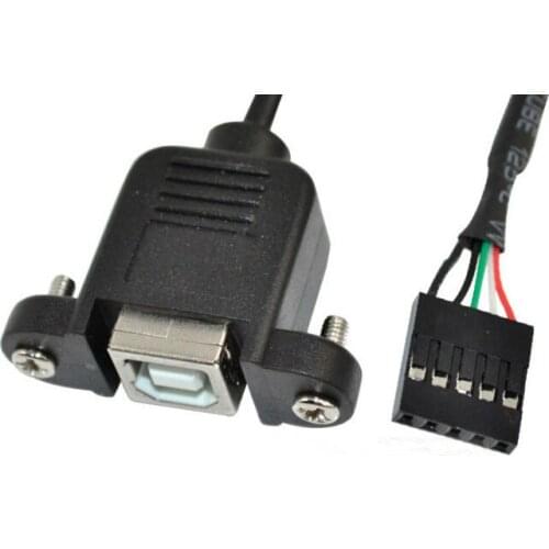 Free DHL 100pcs/lot PC HOST Case Mainboard Internal 5Pin USB Female to B Female Data Dupont Cable Cord Panel Mount For Printer