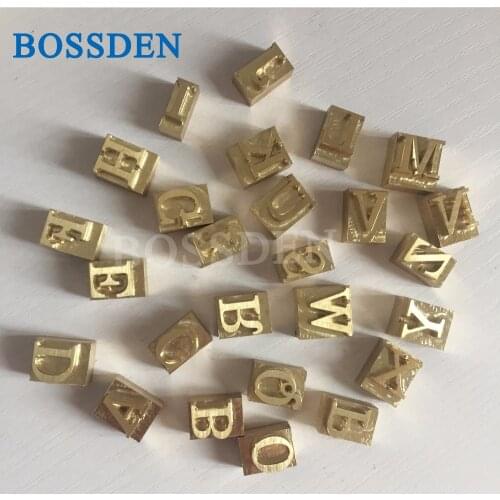 BOSSDEN Customized Copper Alphabet Letter Die Cut Mold for Soldering Iron Bronzing Hot Foil Stamping Machine Press Printing Tool