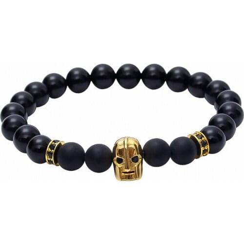 Women Men Accessories Bead Bracelet Stones Helmet Buddha Bracelet High Quality Friendship Bangles Jewelry Gift BR138
