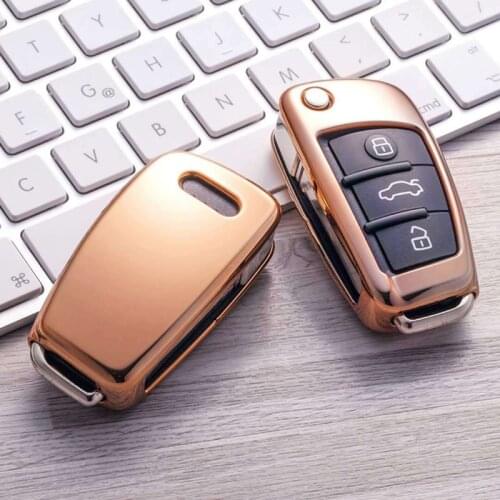 Tpu Car Key Case Cover For Audi Q3 Q5 Q7 S3 S5 A6 4F C5 C8 A7 A3 8P 8V 8L A4 B6 B7 B9 B8 A1 A8 TT MK1 A5 Key Holder Accessories