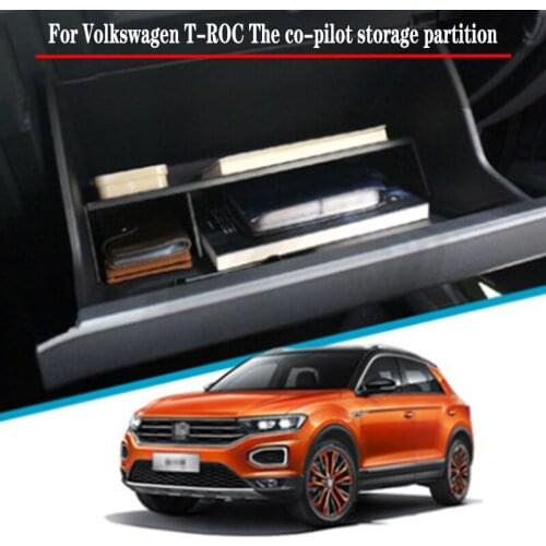 For Volkswagen T-ROC Interval Storage Box Glove Box Console central Interval Co-pilot Storage Box Interior Accessories