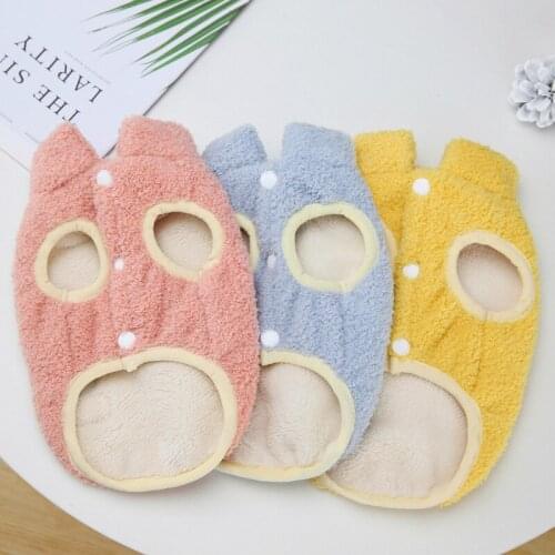 Fleece Dog Vest Coat Winter Cat Puppy Apparel Outerwear Yorkshire Pomeranian Bichon Schnauzer Poodle Maltese Dog Clothes Outfit