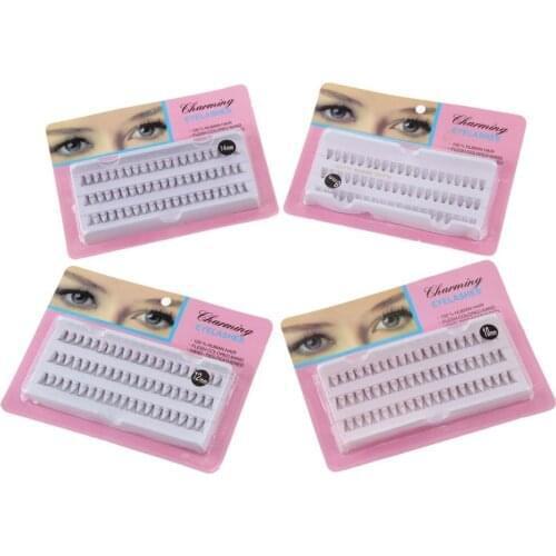 Individual False Fake 60 Stand Eyelashes Premium Corner Flare Cluster Lashes
