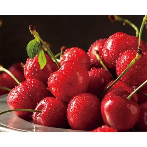 Cherry 5D Diamond Embroidery Fruit DIY Diamond Painting Cross Stitch Full Square Drill Art Kitchen Decoration Hobbies and Crafts