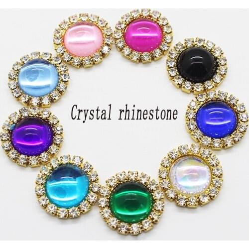 Upscale simple 10Pcs 16mm alloy Diy jewelry snowflake Accessories rhinestones pedestal embellishment caps Decoration For Making