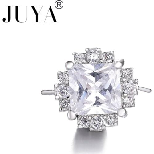 Components for jewelry making 2018 NEWEST Luxury AAA Zirconia Crystal Charm Connectors Making Women Fashion Jewellery Accessory