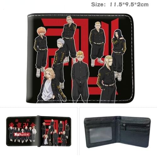 Tokyo Revengers New Wallet Short Wallets Zipper Purse Patchwork Fashion Panelled Wallets Trendy Coin Purse Card Holder Leather