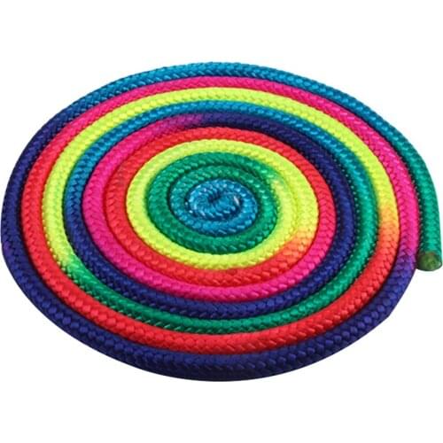 Colorful Gymnastics Rope Aerobics Skipping Rope Gradient Rhythmic Gymnastics Arts Jumping Rope for Sports Training Exercise Fitn