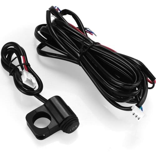 Motorcycle Cable Set 3 Lines Car Line 1.6M 2.2M Wire Harness Switch Fuse12V For Motorcycle Soptlight Fog Lights Headlights