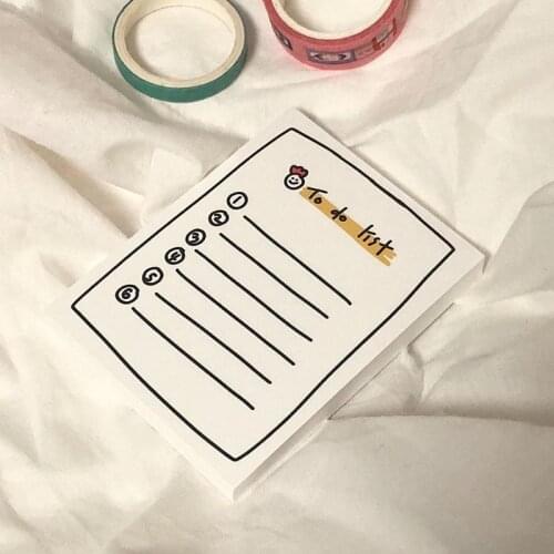 4pcs Set Right Point Mini Journal Note Book To Do List Kawaii Stationery Notebooks for Students Cute Notebooks Planner Supplies