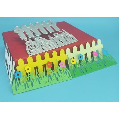 Railings, fences, flowers, small flowers, small grass metal cutting molds, scrapbooks, paper gift cards, DIY decorative art