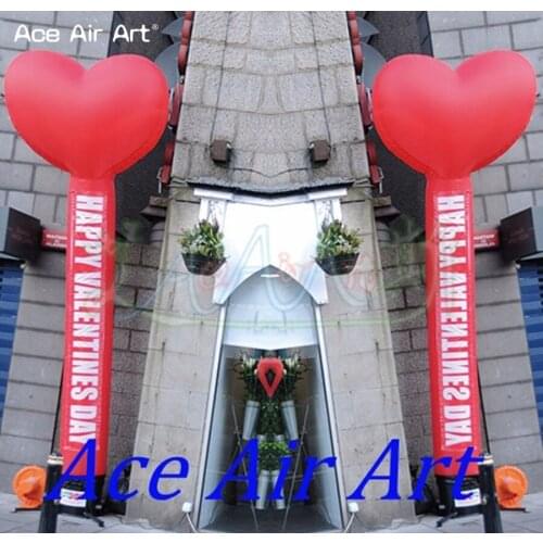 Specifical Customized Inflatable Red Heart Air Dancer,heart model style sky for Wedding Valentines Decorations