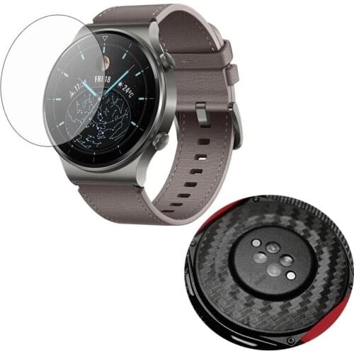 Carbon fiber Sticker Back Film Skin Glass Screen Protector Cover For Huawei Watch GT/GT2/GT2E/Honor Magic 2 46mm Magic2 2e Pro