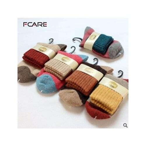 10PCS=5 pairs womens Winter thick rabbit wool socks warm female socks cashmere socks