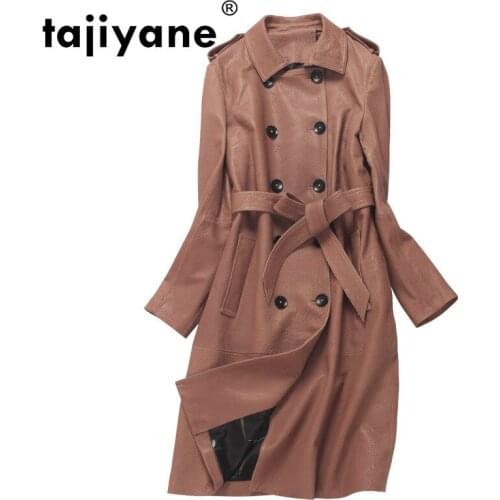 Womens Coat Fur Spring 100% Real Genuine Leather Jacket Women Clothes 2021 Korean Sheepskin Coat Black Female Jacket ZT2176