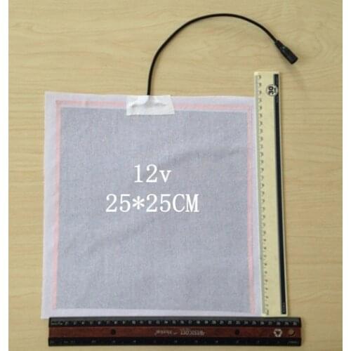 1PC 12v carbon fiber heating film / cushion fever / multi-functional electric film 25 * 25CM