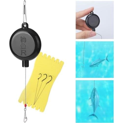 1 Pc Portable Automatic Fishing Ruler Fishing Accessories Fast Fishing Artifact Fishing Ruler Device Hot Creative Fishing Tool