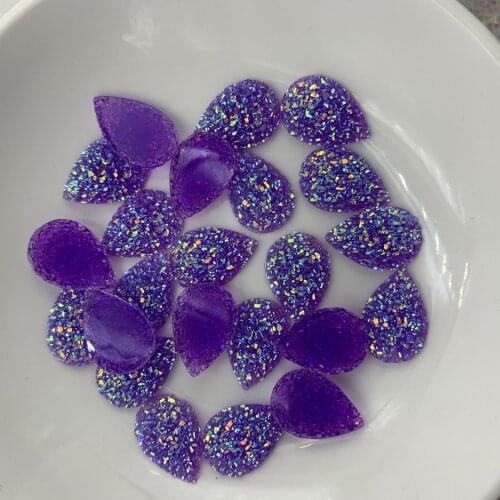 11.5*17mm 500pcs Acryl Cute Colorful Beautiful Flat Back Rhinestone Appliques DIY Wedding Scrapbook Craft Loose Beads -HT40