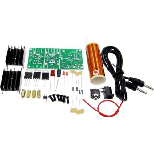 5* 15W Mini Tesla Coil Plasma Speaker Tesla Kit Music Wireless Transmission Board Module DC 15-24V Plasma Stereo Speaker DIY Kit