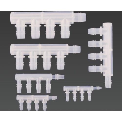 5~200pcs 2.4~9.5mm PP 5-Ways Connector Aquarium Tank Air Pump Tube Joint Garden Irrigation System Hose Adapter