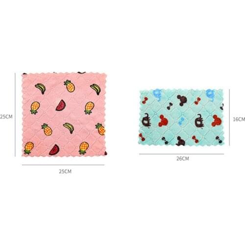 5PCS Household Super Absorbent Microfiber Towel Kitchen Dish Cloth Non-Stick Oil Washing Rag Tableware Cleaning Wiping Tool