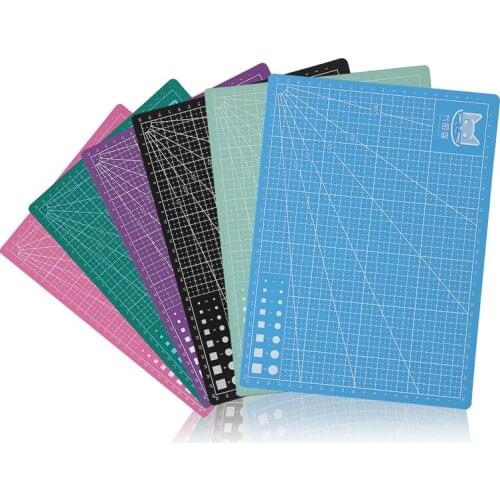 A4 PVC Cutting Mat Practical Patchwork Cutting Pad Double-sided Cutting Board DIY Self-healing Cutting Base Plate Leather Tool